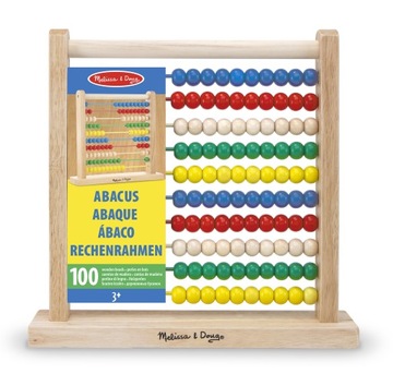 Деревяное абакус с 100 с бисером abacus melissa, doug, фото