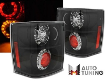 Фонаря land rover range rover 3 02-12 black черный led подсветка, фото