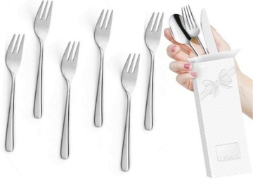 Amefa 6 x cutlery forks biscuits cake complete, фото