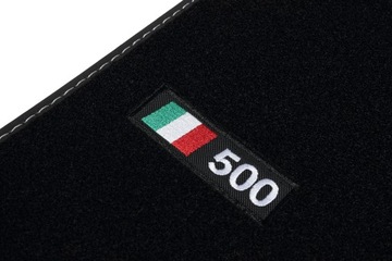 Fiat 500 2007- коврики лого carmat, фото