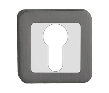 Nameplate door metalbud lower square on insertion graphite chrome, фото