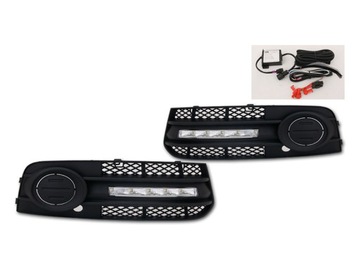 Drl led подсветка дневные ходовые огни audi a4 b8 8k0 2007 - 2011, фото