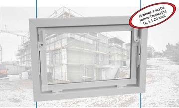 Вікно господарські wolfa veka біле подвійна скло 100x60, фото