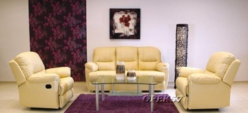 Lounge set genuine leather - naturalna - relaks - cheaply, фото