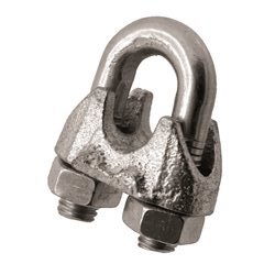 Clamp cable holster cybant 5mm galvanized 2 pieces, фото