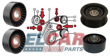 Roller rollers belt 4pcs jeep grand cherokee 2.7 crd, фото