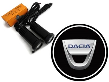 Welcoming light logo dacia 3d effect power 2x7w, фото