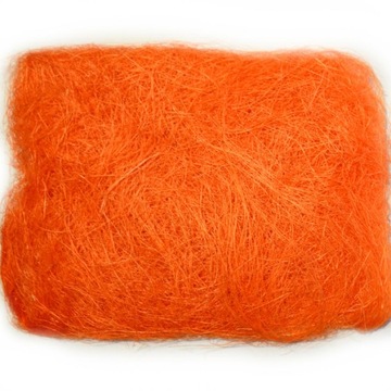 Hay orange sisal bouquet for a gift 50g, фото