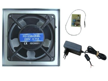Fireplace fan turbocharger 230v+ thermostat 230v, фото
