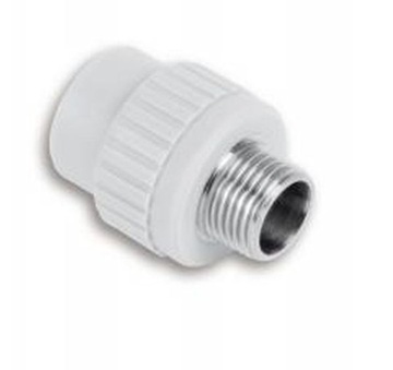Welding seam ppr connector coupling 32x1 gz 32mmx1" threaded external zg245, фото