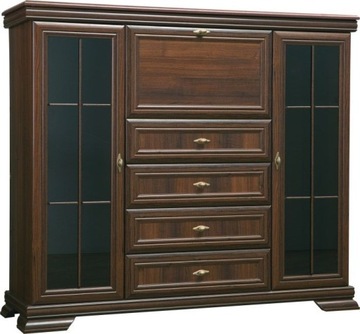 Showcase walnut oak matte 136 x 158 x 46 centimeters gala furniture bark, фото