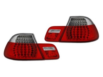 Фонарь задний комплект красный led подсветка bmw 3 e46 1999 - coupe, фото