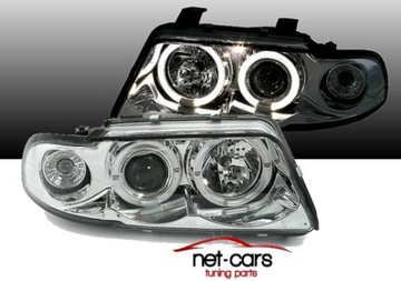 Фонаря рефлекторы audi a4 s4 b5 angel глазки led подсветка c, фото