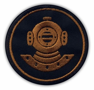 Diver - plaster helmet kidney embroidery diving design, фото
