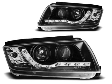 Фонаря skoda fabia 99-2008 год daylight led подсветка black черный, фото
