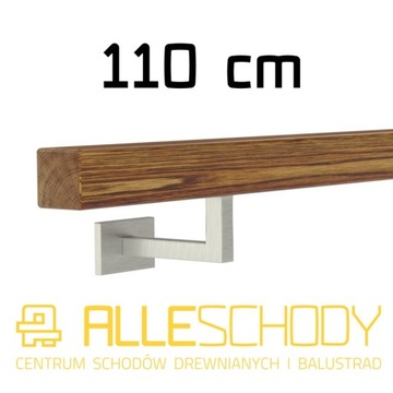 Handrail wall-mounted wooden 40x40 110cm oak color, фото