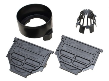 Accessories to channel aco hexaline 2x wall frontal, drain, basket osadczy, фото
