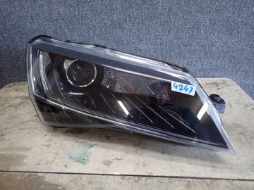 Фара правая передняя skoda superb 3 bi xenon led подсветка, фото