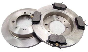 Тормозные диски x2+ колодки зад volvo mitsubishi s40 v40 carisma space star, фото