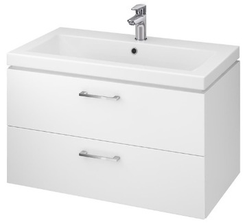 Cabinet lara+ washbasin como cersanit white 80, фото