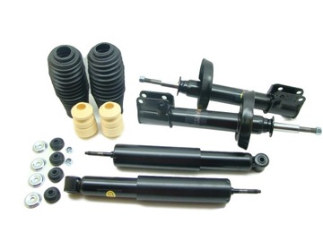 Shock absorbers x4 front+ ass+bumpers+protection opel corsa a b tigra, фото
