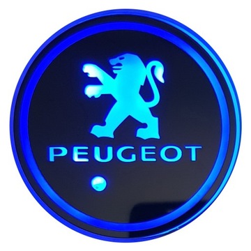 Lights led backlight logo gasket peugeot projector rgb, фото