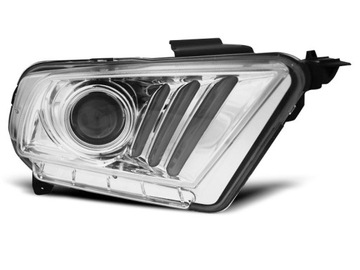 Headlights front ford mustang v chrome led backlight led backlight 10-13, фото