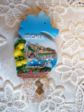 Магнит на холодильник ital ischia лимоны морской конек, фото