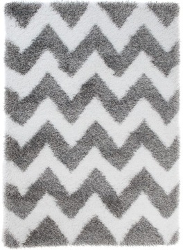 Carpet shaggy polyester 5cm 240x330 zigzag gray, фото