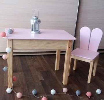 Table chair rabbit furniture з trees for children, фото