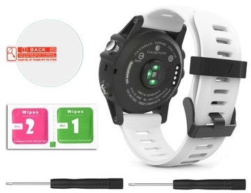 White strap to garmin fenix 5x+ film free of charge, фото