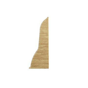 Right end to overlays skirting board 62mm pvc oak northern, фото