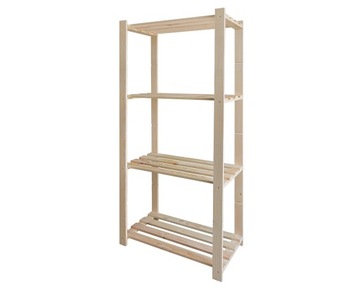 Rack wooden 4 shelves haga, фото