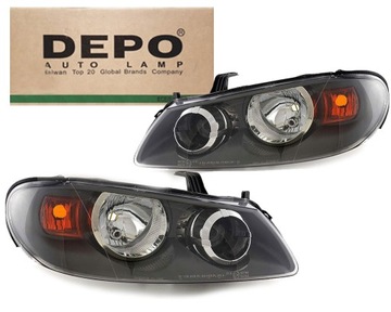 Depo headlights lantern nissan almera 03-07 left+ right set, фото