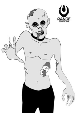 Disks rifle zombies 50szt zombiak silhouette, фото