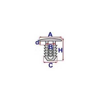 Romix 218764 закльопка кріплення звукоізоляція кришки двигуна (honda: 90700-, фото