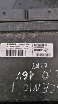 Computer motor renault 1.6 s110137001 without immobilizer!, фото