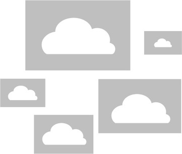 Template painting reusable 5 pcs - clouds 1, фото