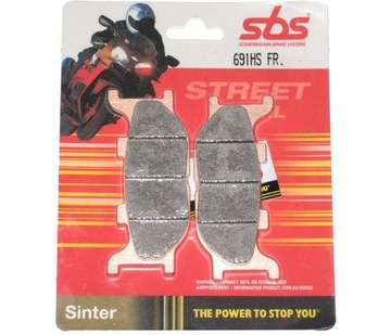 Pads brake sbs 691 hs yamaha tdr virago friction, фото