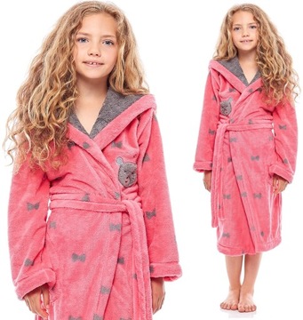 Downy warm lovely robe girlish hood 122, фото