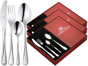 Gerlach cutlery mango gloss 72 elements on 18 places tall gloss, фото