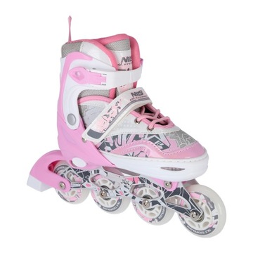 Nf10927 a 2w1 pink size. left (39-42) roller skates з substitutions. pl. curly nils, фото