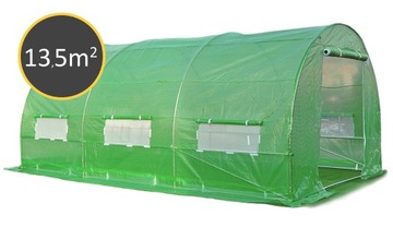 Tunel ogrodowy,foliowy, szklarnia 13,5 m² 450 x 300 cm zielony