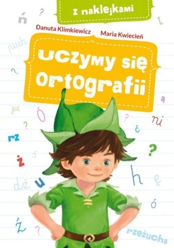 UCZYMY SIĘ ORTOGRAFII Książeczka EDUKACYJNA A4 SKRZAT książka z NAKLEJKAMI