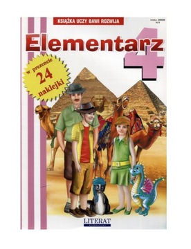 Elementarz 4 Nauka czytania bajka dla dzieci książka naklejki