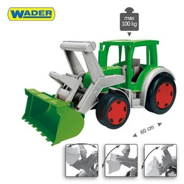 Wader Gigant Traktor z łyżką i przyczepą- Farmer (66015 + 10915)