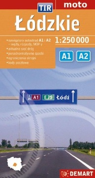 Łódzkie TIR mapa samochodowa 1:250 000