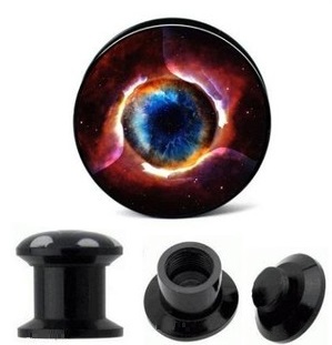 TUNELE PLUGI AKRYLOWY TUNEL PLUG GALAXY EYE 6 mm