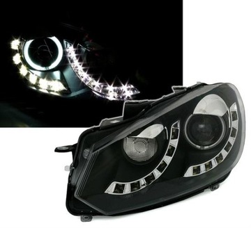 LAMPY CCFL ANGEL EYES VW GOLF 6 DRL CZARNE