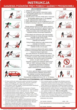 Instrukcja PPOŻ gaśnica proszkowa jak gasić pożar